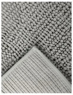 Vue Norfolk Super Soft Microfibre Bath Mat in Silver