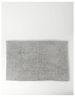 Vue Norfolk Super Soft Microfibre Bath Mat in Silver