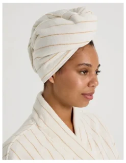 Vue Pinstripe Hair Wrap in Caramel