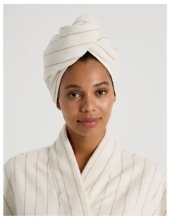 Vue Pinstripe Hair Wrap in Caramel