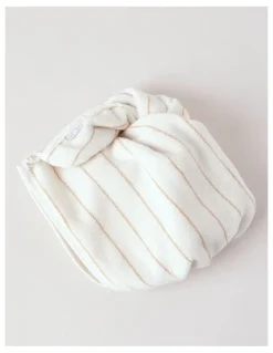Vue Pinstripe Hair Wrap in Caramel