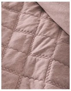 Vue Sadie Quilted Jersey Quilt Cover Set in Pink Marle