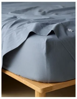 Vue Stonewashed Cotton Fitted Sheet in Denim