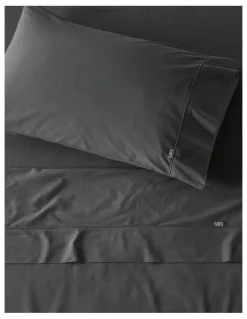 Vue Stonewashed Cotton Pillowcase Pair in Iron