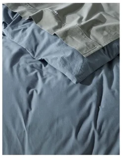 Vue Stonewashed Cotton Quilt Cover Set in Denim