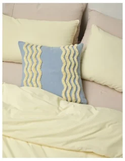 Vue Stonewashed Cotton Quilt Cover Set in Lemon