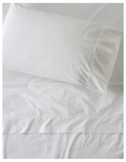 Vue 300TC Australian Superfine Cotton Sheet Separates in White