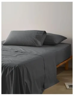 Vue 300TC Australian Superfine Cotton Sheet Set in Steel Grey