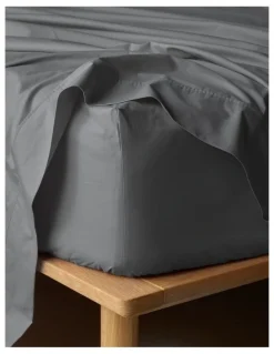 Vue 300TC Australian Superfine Cotton Sheet Set in Steel Grey