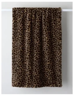 Vue Vue Leo Faux Fur Throw in Brown