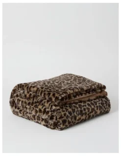 Vue Vue Leo Faux Fur Throw in Brown