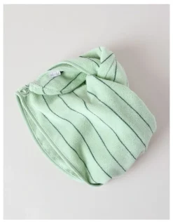 Vue Vue Pinstripe Hair Wrap in Forest