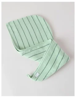 Vue Vue Pinstripe Hair Wrap in Forest