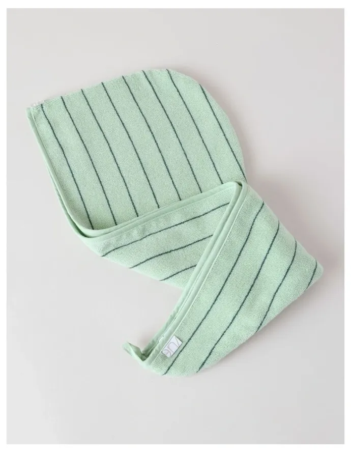 Vue Vue Pinstripe Hair Wrap in Forest