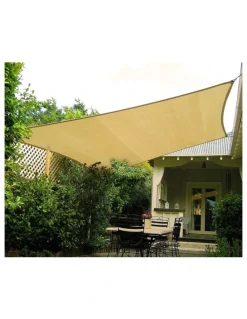 Wallaroo 3.6x3.6m Square Outdoor Canopy Sail Sun Shade Sand