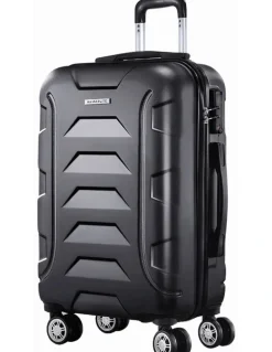 Wanderlite Hard Case Lightweight Strap 20 Luggage Trolley Travel Suitcase Set 55cm