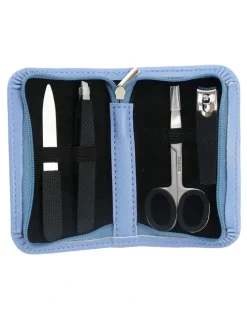 Wicked Sista Pastel Zipper Manicure Set in Cornflower Blue