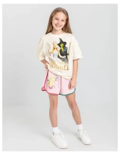 Wicked Wicked Double Colour Terry Shorts in Vanilla