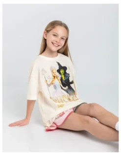 Wicked Wicked Double Photographic T/Shirt in Vanilla