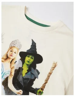 Wicked Wicked Double Photographic T/Shirt in Vanilla