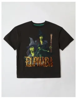 Wicked Wicked Elphaba Photographic T/Shirt in Charcoal