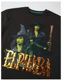 Wicked Wicked Elphaba Photographic T/Shirt in Charcoal