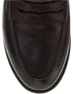 Wide Steps Lavena Flat Shoes in Chocolate Leather