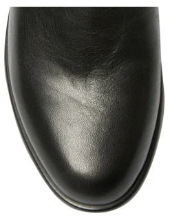 Wide Steps Lorenzo Boots in Black Leather