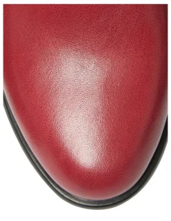 Wide Steps Lorenzo Boots in Red Leather