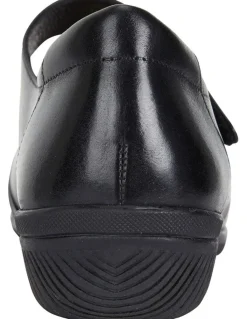 Wide Steps Winston Black Glove Flat Shoes