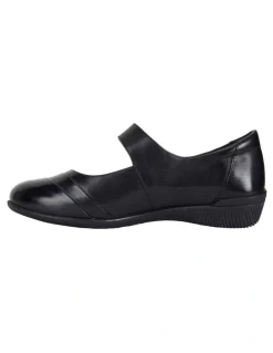 Wide Steps Winston Black Glove Flat Shoes