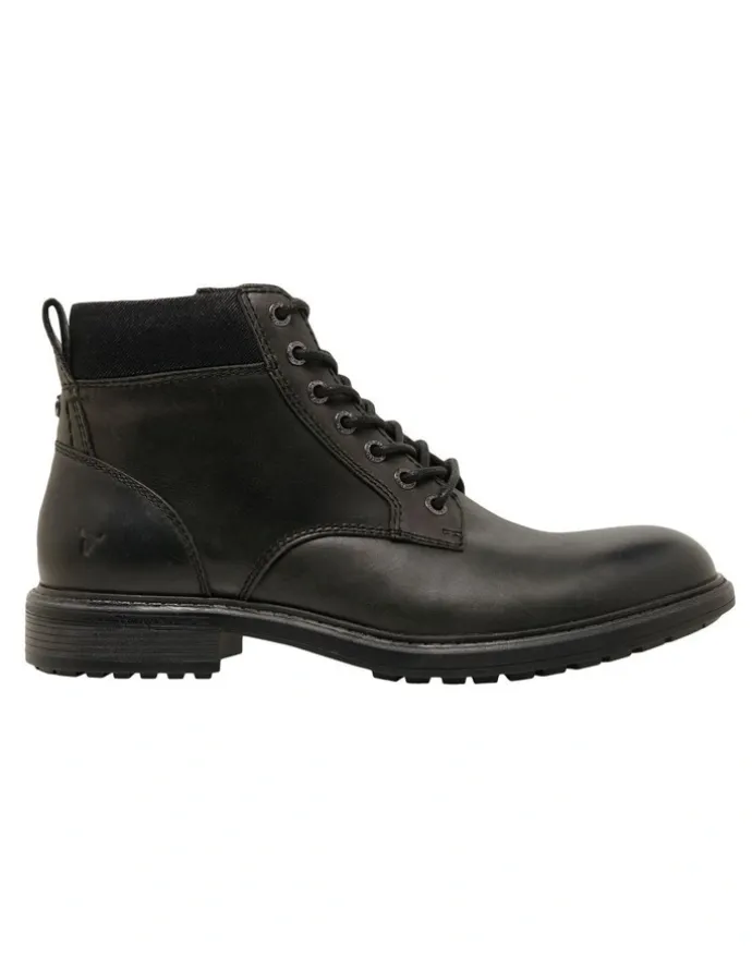 Windsor Smith Beau Leather Boot in Black