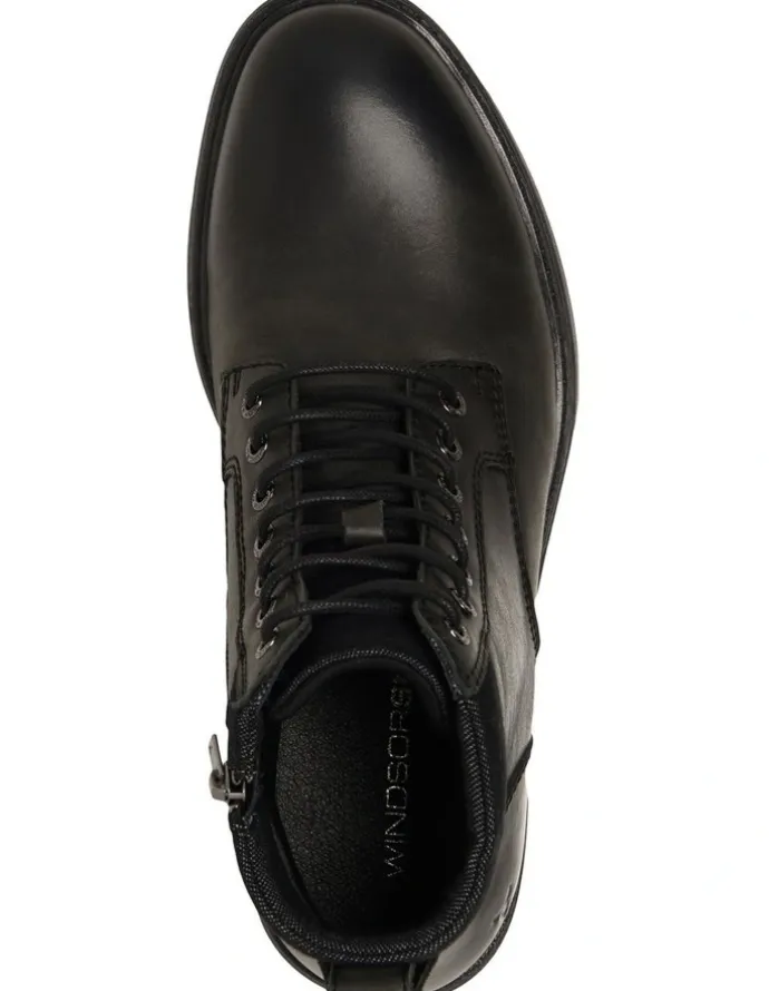 Windsor Smith Beau Leather Boot in Black