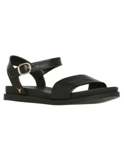 Windsor Smith Lucee Leather Sandal in Black