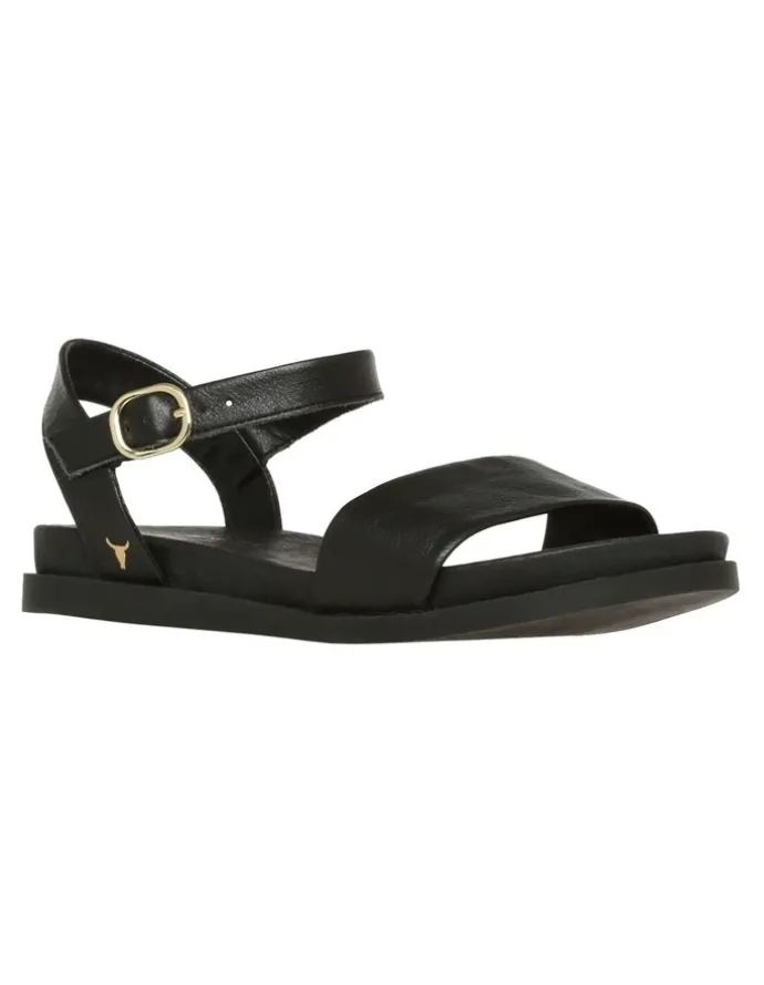 Windsor Smith Lucee Leather Sandal in Black