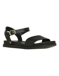 Windsor Smith Lucee Leather Sandal in Black