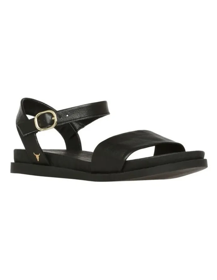 Windsor Smith Lucee Leather Sandal in Black