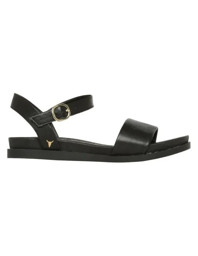 Windsor Smith Lucee Leather Sandal in Black