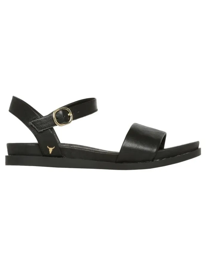 Windsor Smith Lucee Leather Sandal in Black