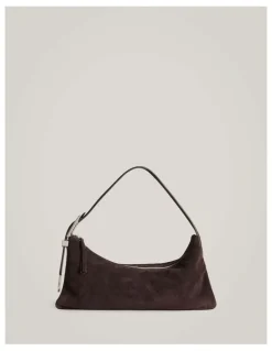 Witchery Nara Slouch Leather Bag in Bitter Chocolate
