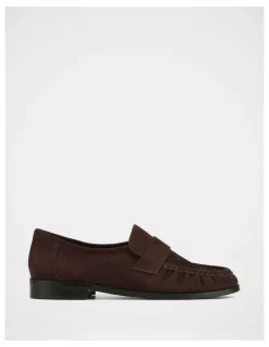 Wittner Adriel Suede Leather Loafer in Chocolate