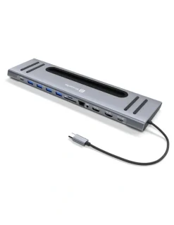 XtremeMac Type-C Docking Hub Station 12 ports in Silver