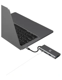 XtremeMac XtremeMac Type-C Hub with 8 Ports in Grey
