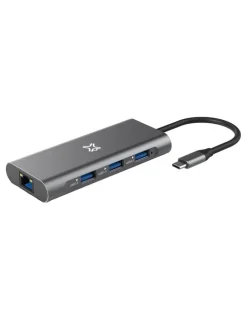 XtremeMac XtremeMac Type-C Hub with 8 Ports in Grey