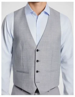 yd. Bank Wool Blend Waistcoat in Dark Grey