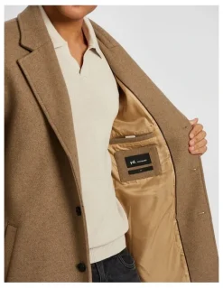 yd. Blakehurst Wool Blend Duster Coat in Natural