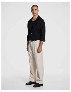 yd. Jacob Cotton Linen Chino in Natural