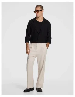 yd. Jacob Cotton Linen Chino in Natural
