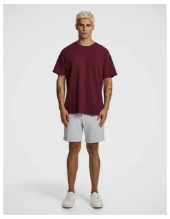 yd. Lynx Textured Tee in Burgundy