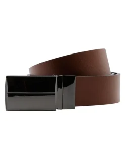 yd. Mirror Plate Reversible Belt in Black/Tan